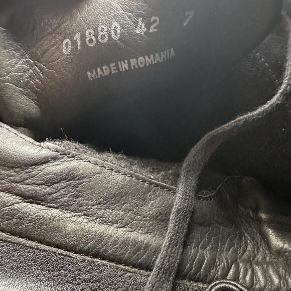 Porsche Design Chester Bennington Boots Mens Size 9/ EU 42 Black Leather Combat main image 13